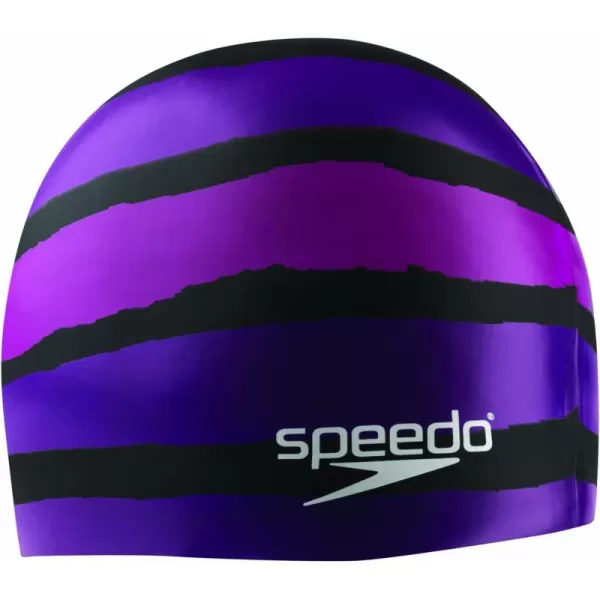 Speedo UnisexAdult Swim Cap Silicone  Manufacturer DiscontinuedBlackPurple