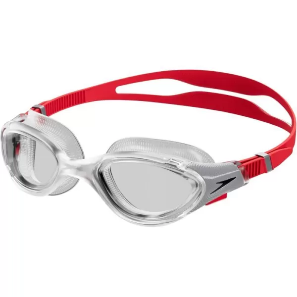 Speedo UnisexAdult Swim Goggle Biofuse 20Fed RedSilverClear