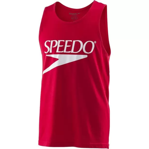 Speedo UnisexAdult Tank Top Sleeveless Vintage Crew NeckNew Speedo Red