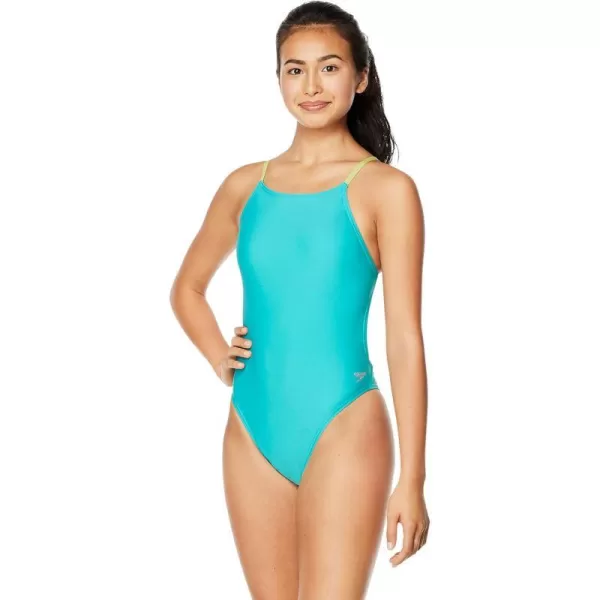 Speedo Womens Swimsuit One Piece Endurance Fixed Back Double StrapCeramic