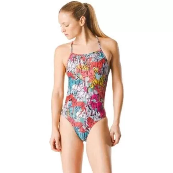 Speedo Womens Swimsuit One Piece Endurance The One Printed Team ColorsZebra Speedo Black