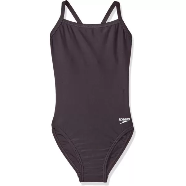 Speedo Womens Swimsuit One Piece PowerFlex Flyback Solid Adult Team ColorsNew Black