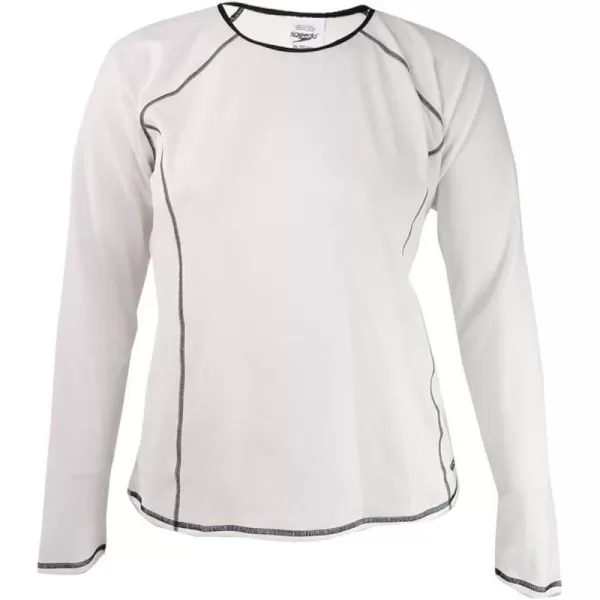 Speedo Womens Uv Swim Shirt Long Sleeve RashguardWhite