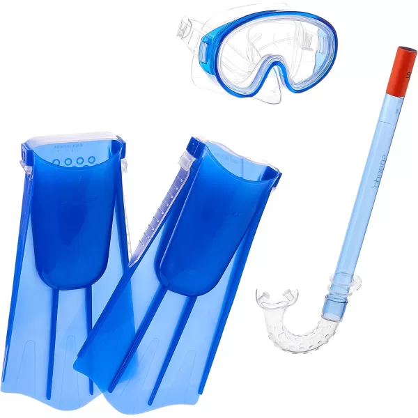 Speedo Aqua Quest Swim Mask Snorkel ampamp Fins SetBlue Ocean