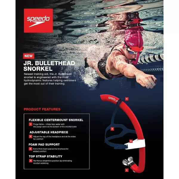 Speedo Bullet Head Swimmers SnorkelSpeedo Red
