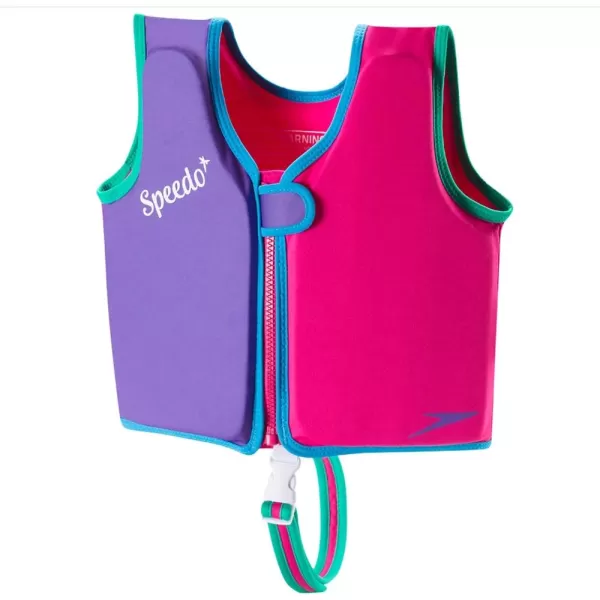 Speedo Kids Begin to Swim Flotation Classic Life Vest UPF 50LimeOrange