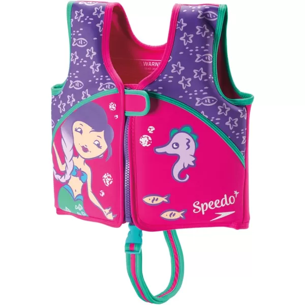 Speedo Kids Begin to Swim Flotation Classic Life Vest UPF 50Sapphire Blue Printed