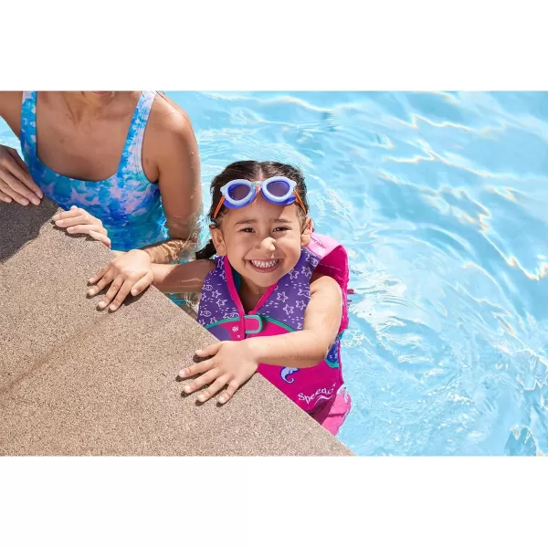 Speedo Kids Begin to Swim Flotation Classic Life Vest UPF 50Sapphire Blue Printed