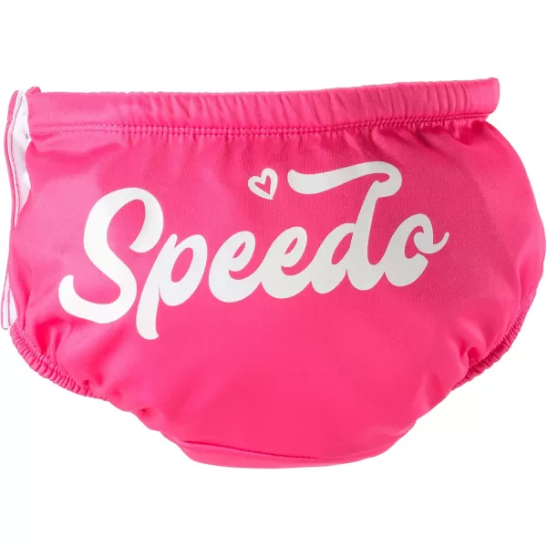 Speedo Kids Swim Diaper Keep Swimmin PremiumBright Pink