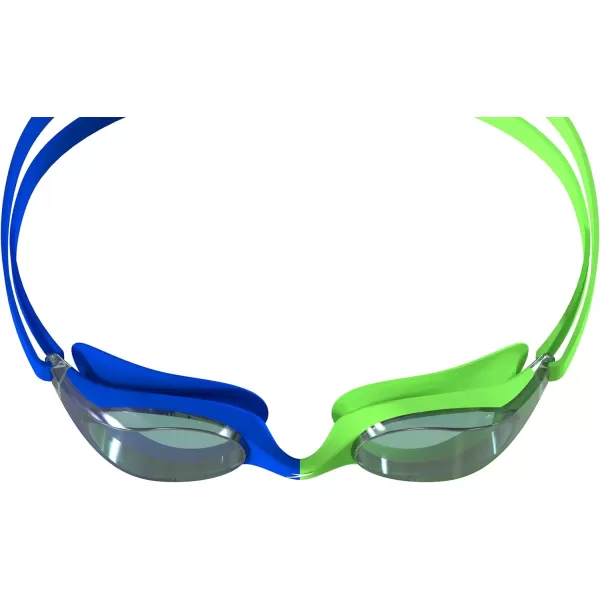 Speedo Kids Swim Goggles Junior Hyper Flyer Ages 614Lumo GreenJadeSilver Ltd Mirrored