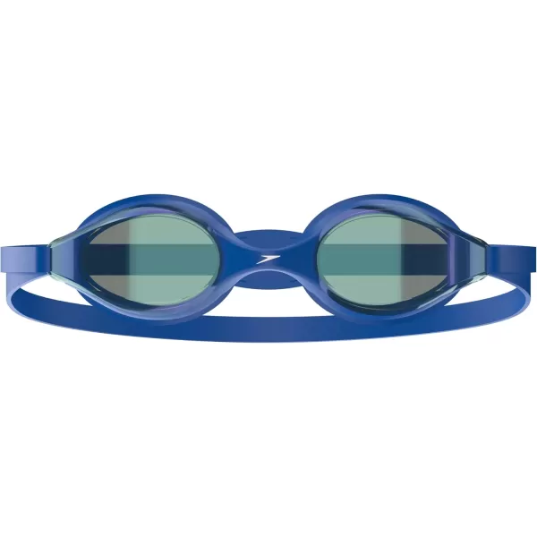 Speedo Kids Swim Goggles Junior Hyper Flyer Ages 614Tlat Aero Blue SteelIrismirror
