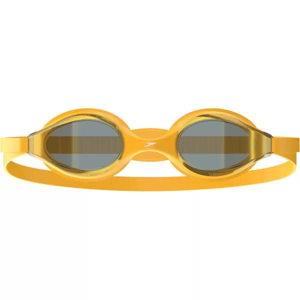 Speedo Kids Swim Goggles Junior Hyper Flyer Ages 614Tlat Bright Gold SteelGoldmirror