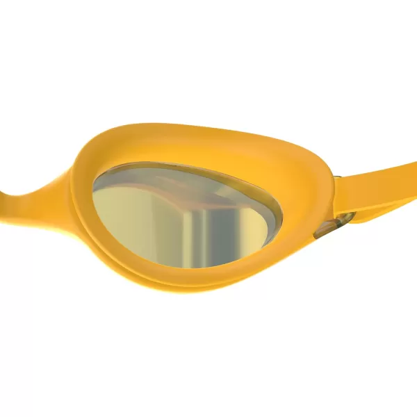 Speedo Kids Swim Goggles Junior Hyper Flyer Ages 614Tlat Bright Gold SteelGoldmirror