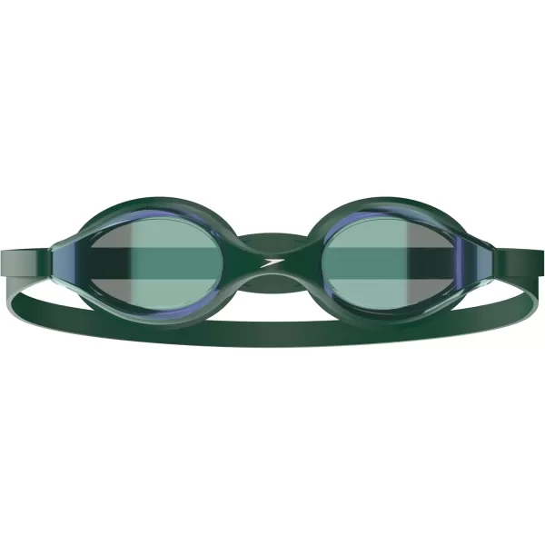 Speedo Kids Swim Goggles Junior Hyper Flyer Ages 614Tlat Dark Green SteelIrismirror