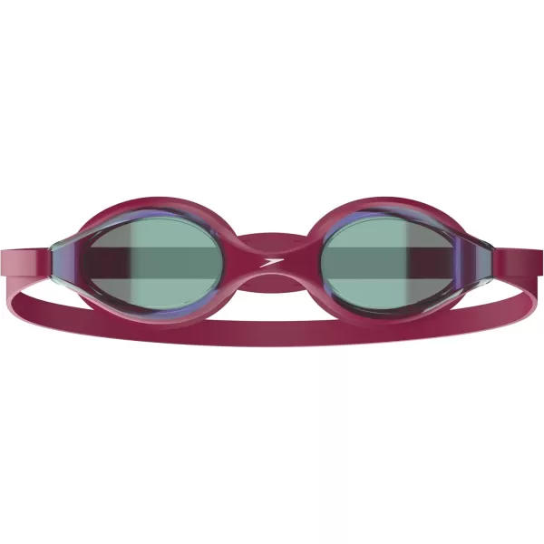 Speedo Kids Swim Goggles Junior Hyper Flyer Ages 614Tlat Dark Maroon SteelCrimsonm