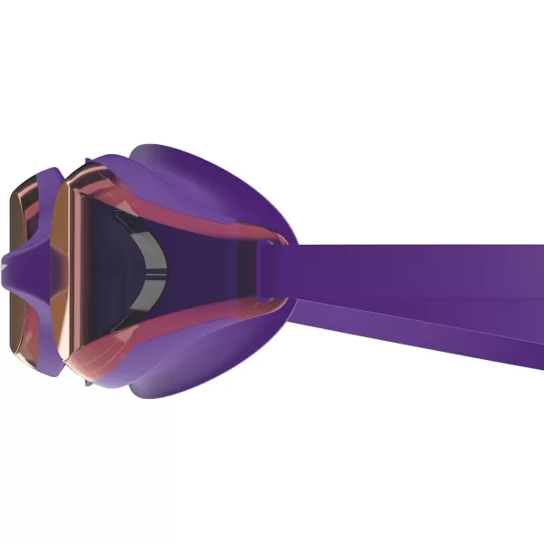 Speedo Kids Swim Goggles Junior Hyper Flyer Ages 614Tlat Purple SteelCrimsonmirror