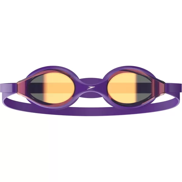 Speedo Kids Swim Goggles Junior Hyper Flyer Ages 614Tlat Purple SteelCrimsonmirror