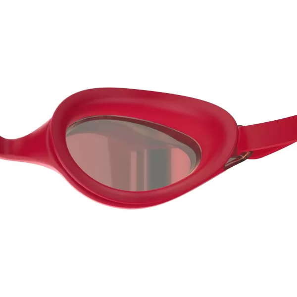 Speedo Kids Swim Goggles Junior Hyper Flyer Ages 614Tlat Scarlet SteelCrimsonmirror