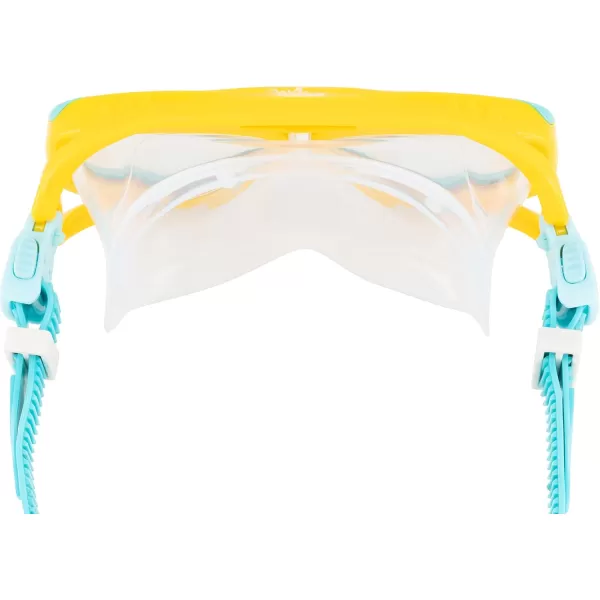 Speedo Kids Swim Snorkel Dive Mask AntiFog with Nose Cover Adventure SeriesMS Spectra YellowClear