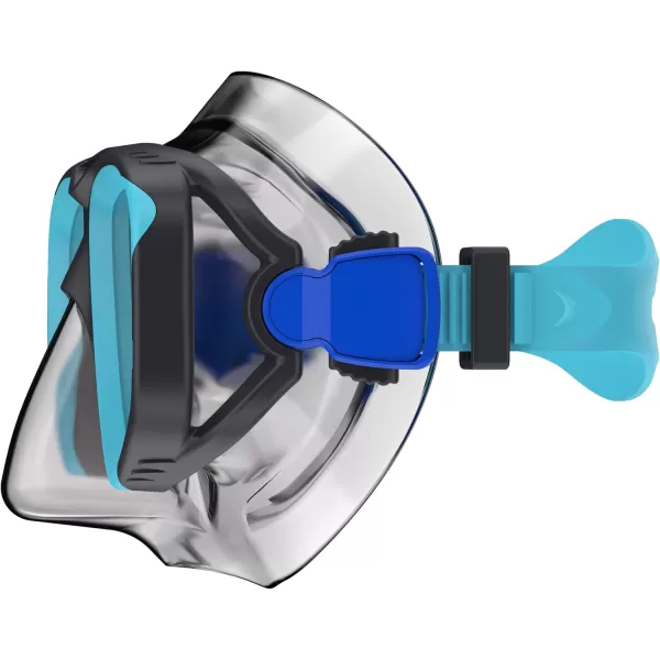 Speedo Kids Swim Snorkel Dive Mask AntiFog with Nose Cover Adventure SeriesMS Speedo BlackClear