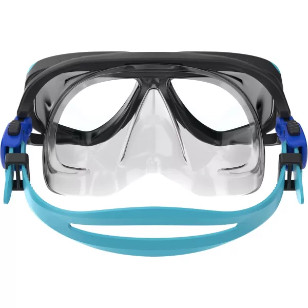 Speedo Kids Swim Snorkel Dive Mask AntiFog with Nose Cover Adventure SeriesMS Speedo BlackClear