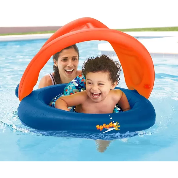 Speedo unisexbaby Swim Flotation Baby Cruiser With Canopy Begin to SwimBlue