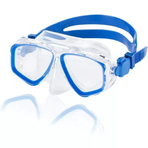 Speedo Kids Swim Snorkel Dive Mask AntiFog with Nose Cover Adventure SeriesM Blue Sea