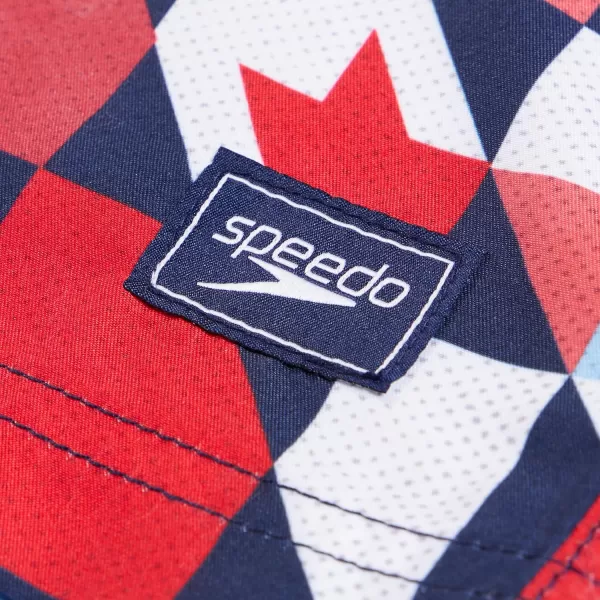 Speedo Boys Swim Trunk Knee Length Boardshort EBoard PrintedBright White