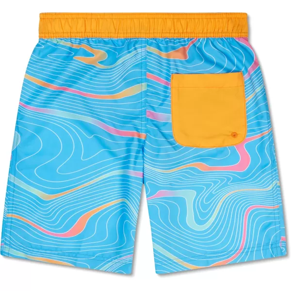 Speedo Boys Swim Trunk Knee Length Boardshort EBoard PrintedMandarin Peel