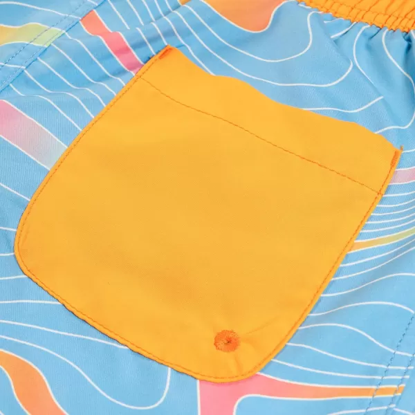 Speedo Boys Swim Trunk Knee Length Boardshort EBoard PrintedMandarin Peel