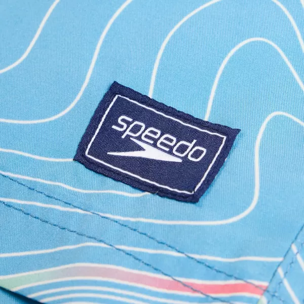 Speedo Boys Swim Trunk Knee Length Boardshort EBoard PrintedMandarin Peel