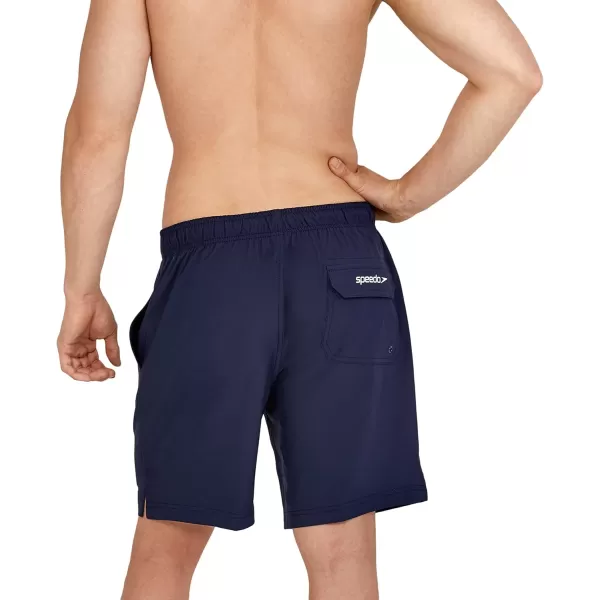 imageSpeedo Mens Swim Trunk Mid Length Redondo Solid2022 Peacoat