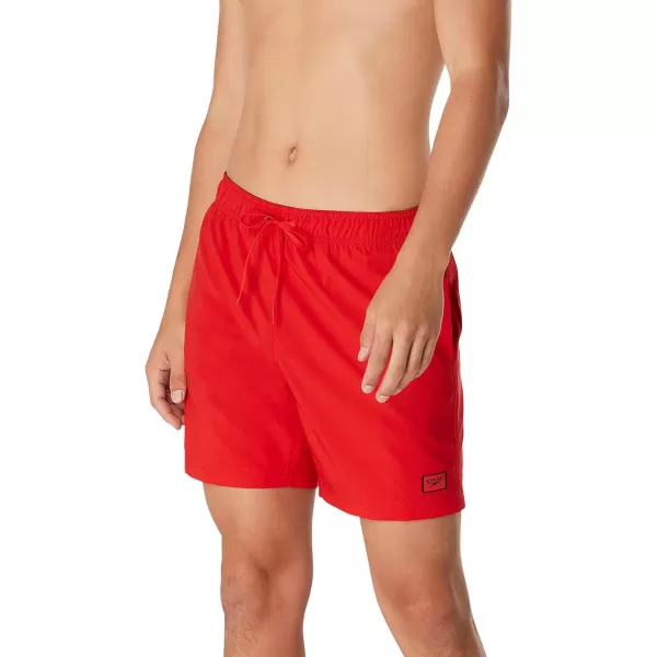 imageSpeedo Mens Swim Trunk Mid Length Redondo Solid2023 High Risk Red