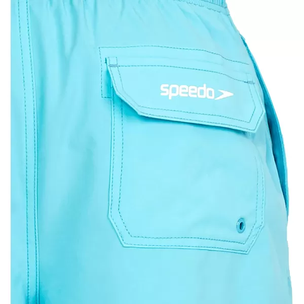 imageSpeedo Mens Swim Trunk Mid Length Redondo SolidBlue Atoll
