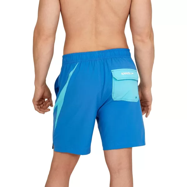 imageSpeedo Mens Swim Trunk Mid Length Redondo SolidBoom Palace Blue