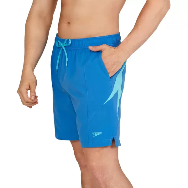 imageSpeedo Mens Swim Trunk Mid Length Redondo SolidBoom Palace Blue