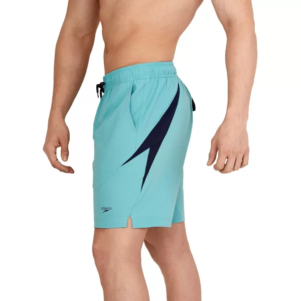 imageSpeedo Mens Swim Trunk Mid Length Redondo SolidBoom Porcelain