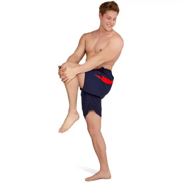 imageSpeedo Mens Swim Trunk Mid Length Redondo SolidBoom RedPeacoat