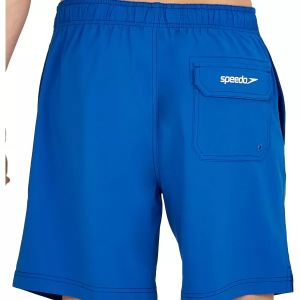 imageSpeedo Mens Swim Trunk Mid Length Redondo SolidSpeedo Blue