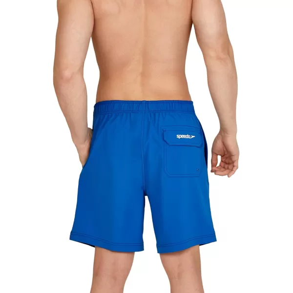 imageSpeedo Mens Swim Trunk Mid Length Redondo SolidSpeedo Blue