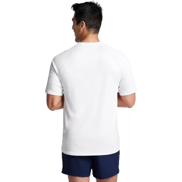 imageSpeedo Mens UV Swim Shirt Short Sleeve Loose Fit Easy TeeWhite