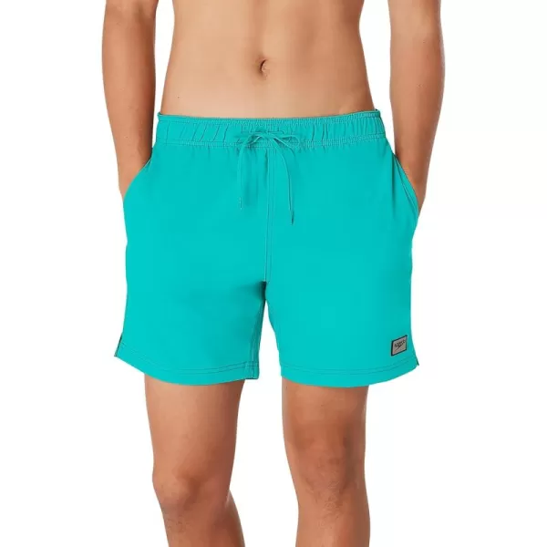 imageSpeedo Mens Swim Trunk Mid Length Redondo SolidArctic Glass