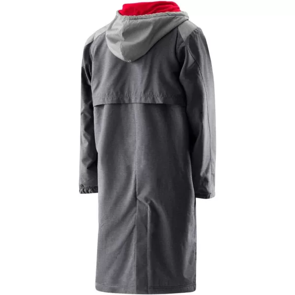 imageSpeedo Unisex Adult Parka Jacket Fleece Lined Team ColorsRedGrey