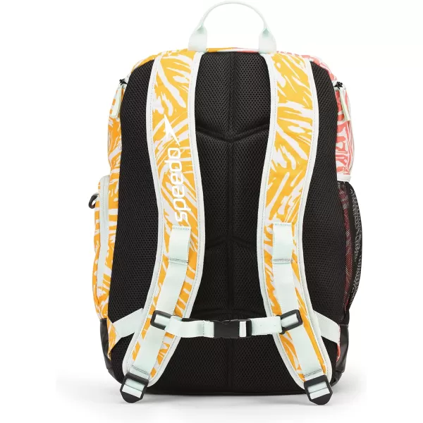 imageSpeedo Unisex Large Teamster 20 Backpack 35Liter  Speedo BlackAbstract Tiger 20