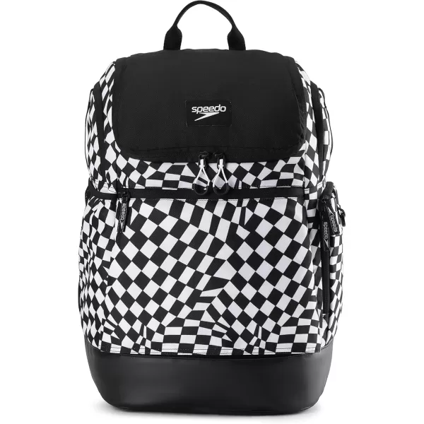 imageSpeedo Unisex Large Teamster 20 Backpack 35Liter  Speedo BlackBlack Wrap Checkers 20