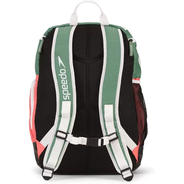 imageSpeedo Unisex Large Teamster 20 Backpack 35Liter  Speedo BlackRad IvyPeach 20