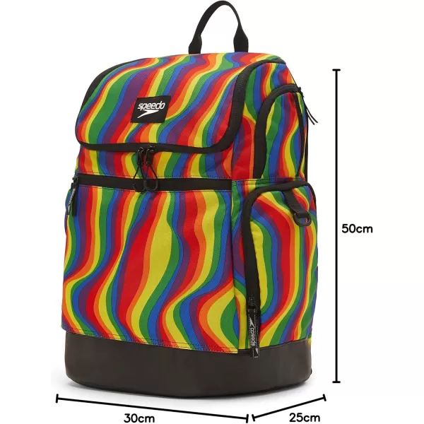 imageSpeedo Unisex Large Teamster 20 Backpack 35Liter  Speedo BlackRainbow Pride 20