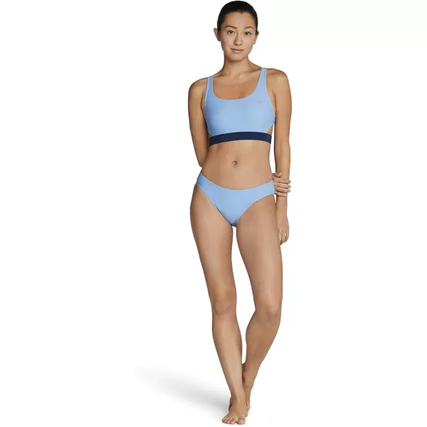 imageSpeedo womens Swimsuit Bikini TopKeyhole Robbia Blue