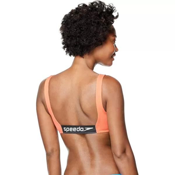 imageSpeedo womens Swimsuit Bikini TopRib Hot Coral