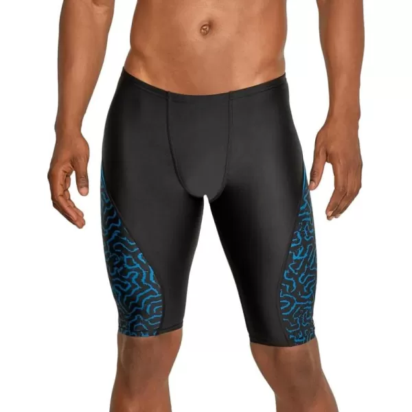 imageSpeedo Mens Xtra Life Lycra Cyber Swirl Brief SwimsuitTeam Blue